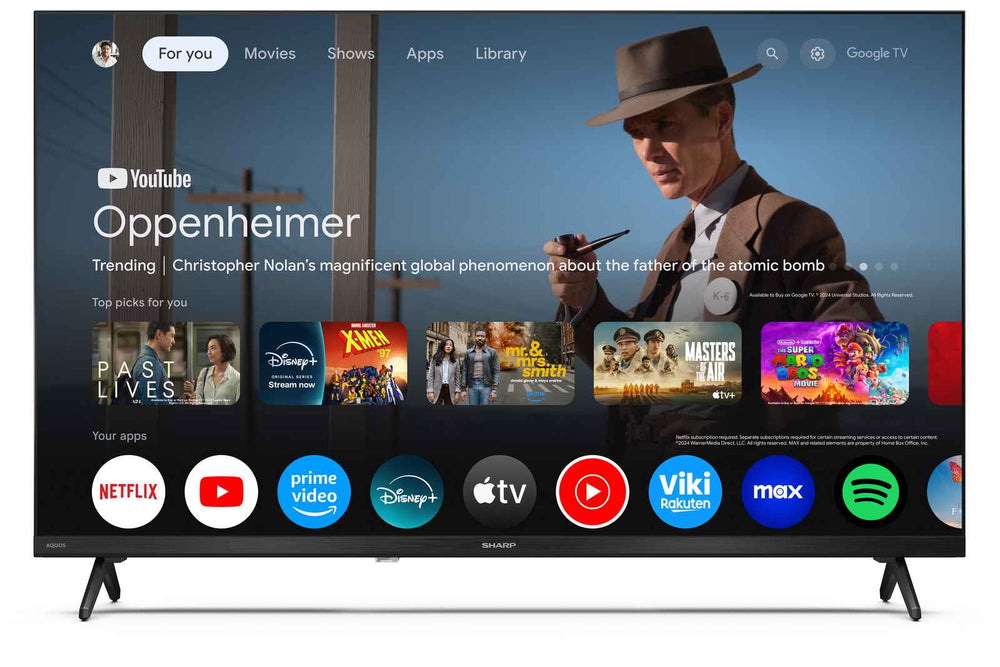 Sharp 32 Inch HD Ready LED Smart Google TV - 1T-C32HF2265EB
