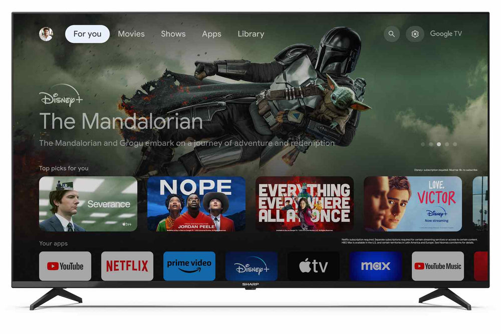 Sharp 50 Inch 4K UHD LED Smart Google TV - 4T-C50GL4260EB
