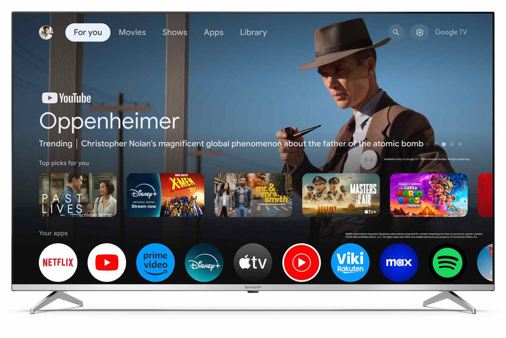 Sharp 55 Inch 4K UHD QLED Smart Google TV - 4T-C55GP6260ES