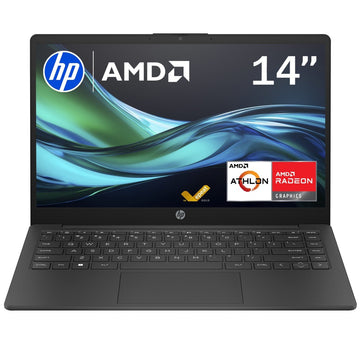 HP 14 Laptop 14" - AMD Athlon Silver 7120U, 4GB RAM, 128GB SSD, Black