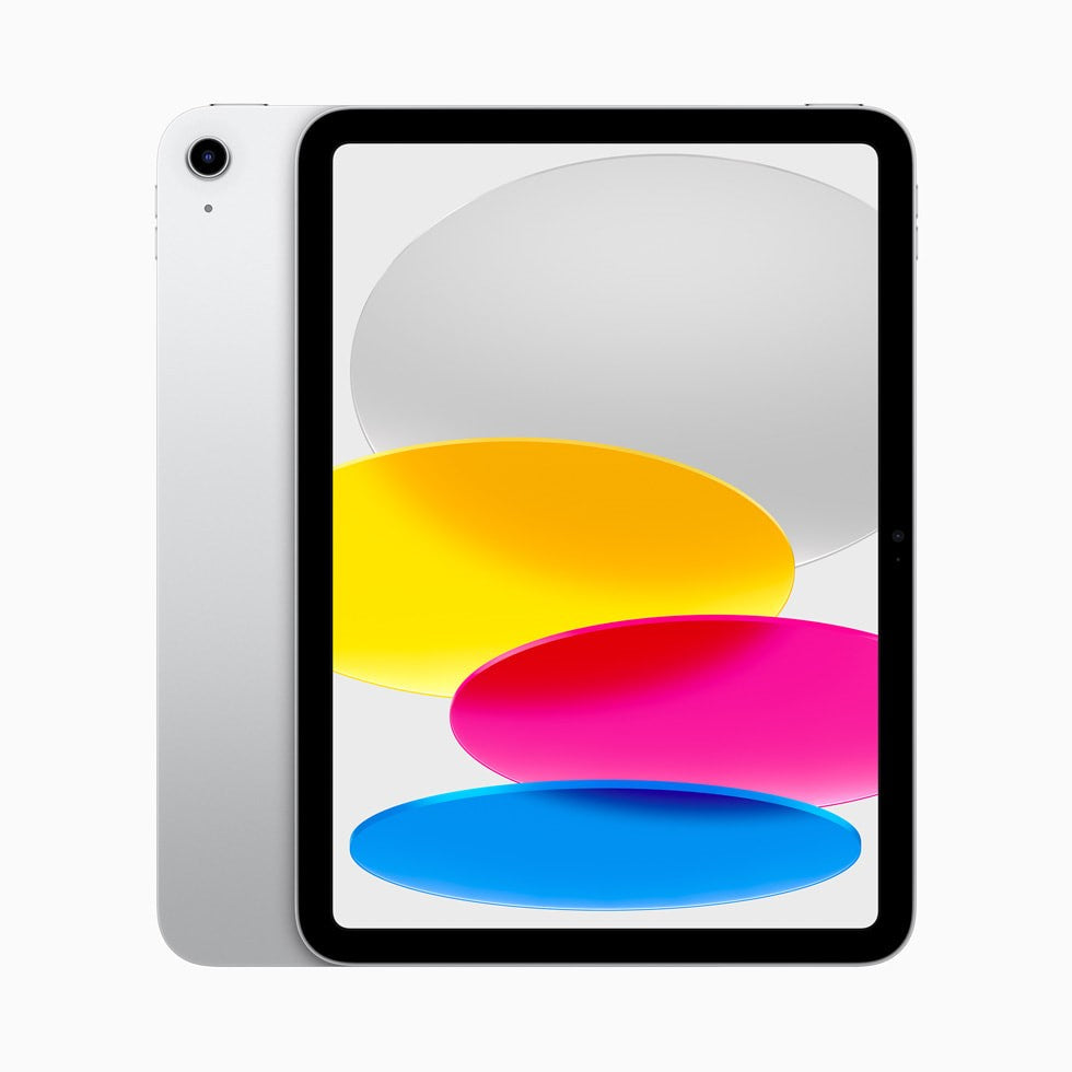 Apple iPad 10 10.9 inch Tablet - A14 Bionic, 64GB, Wi-Fi, iPadOS, Silver - model illustration
