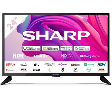 Sharp 24" HD Ready HDR Roku Smart LED TV (1T-C24FD7KF1FB)