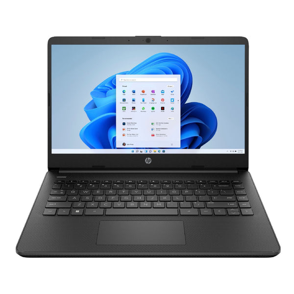 HP 14s Laptop 14" - Intel Celeron N4120, 4GB RAM, 64GB eMMC, Black