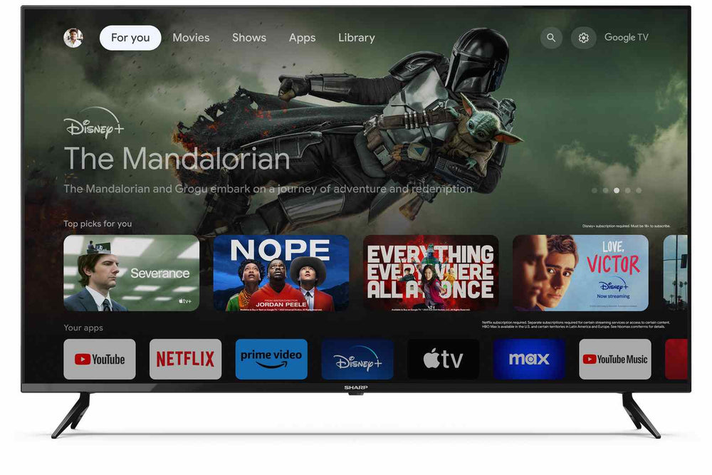 Sharp 50 Inch 4K UHD LED Smart Google TV - 4T-C50GL4060EB