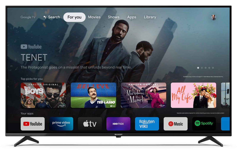Sharp 55 Inch 4K UHD LED Smart Google TV - 4T-C55GL4760EB