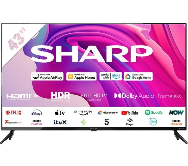 Sharp 43" Full HD HDR Roku Smart LED TV